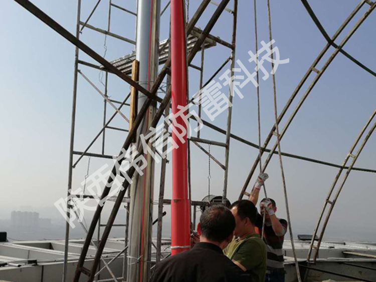 21米高強度玻璃鋼避雷針，氣象雷達站專用避雷針，防側(cè)擊絕緣接閃器產(chǎn)品展示二