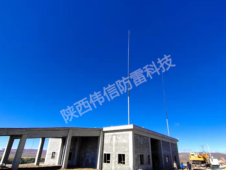 24米獨(dú)立雷達(dá)站玻璃鋼避雷針，抗干擾防側(cè)閃絕緣玻璃鋼避雷針產(chǎn)品展示二