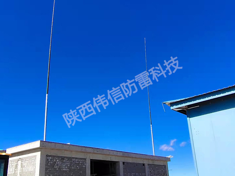 24米獨(dú)立雷達(dá)站玻璃鋼避雷針，抗干擾防側(cè)閃絕緣玻璃鋼避雷針產(chǎn)品展示三